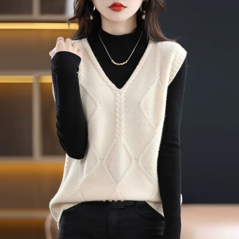 Gilet femmes automne nouveau 2025 col en V pull tricot