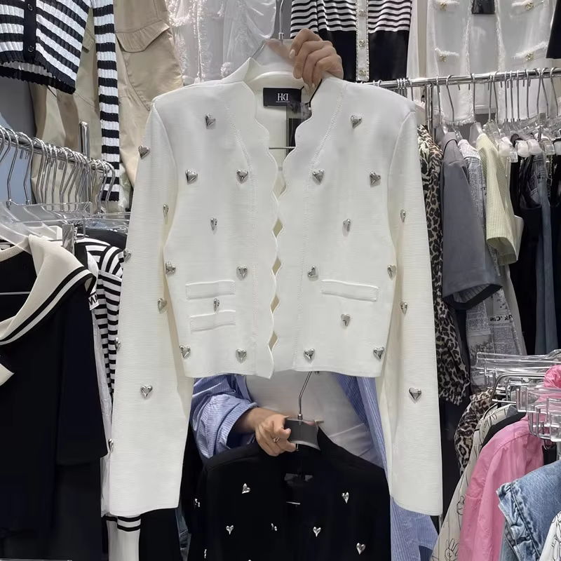Cardigan tricoté à manches longues pour femmes