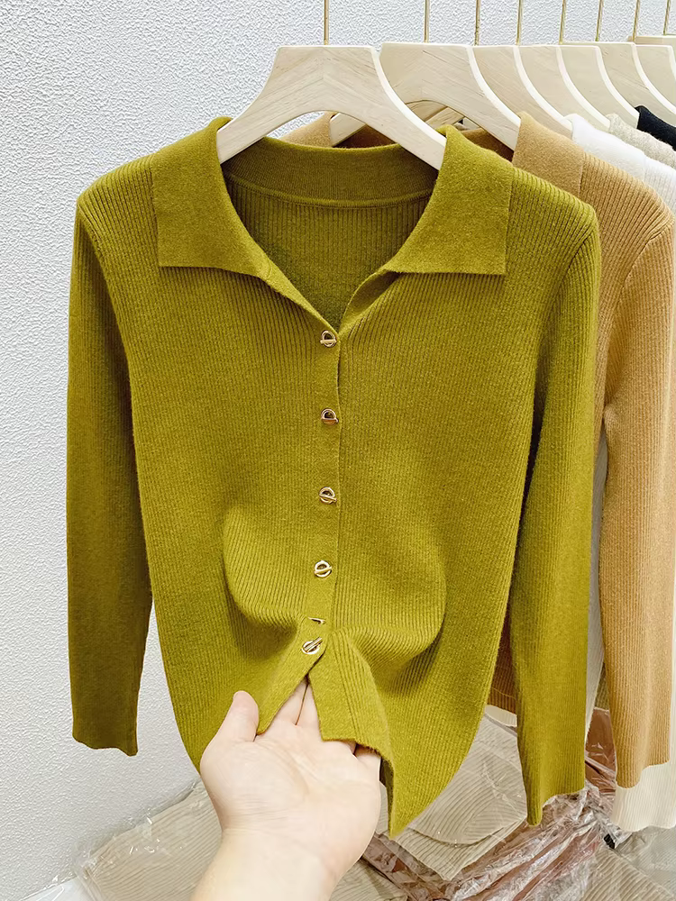 Cardigan féminin tricoté à boutonnage simple pour automne hiver élégant pour femmes junior occasions spéciales