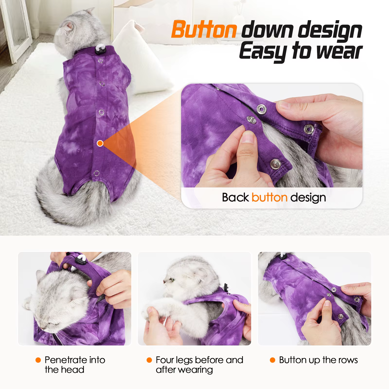 Glaçage de stérilisation pour chats de petite et moyenne taille, proporanti-léchage, soins de récupération, tenues trempées pour chiots et chatons, fournitures pour chats