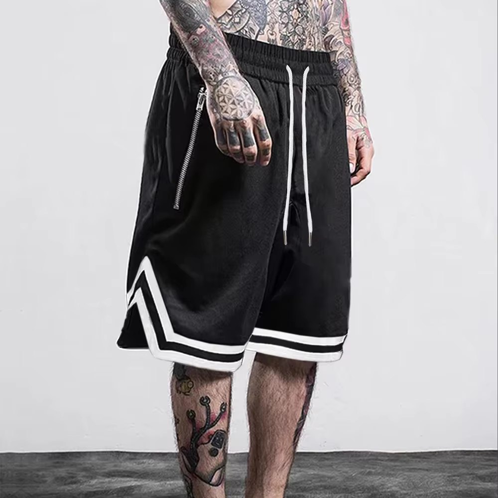 Shorts de basket-ball en maille à séchage rapide pour hommes, pantalons courts d'extérieur respirants, joggeurs de sport décontractés, salle de sport, fitness, été