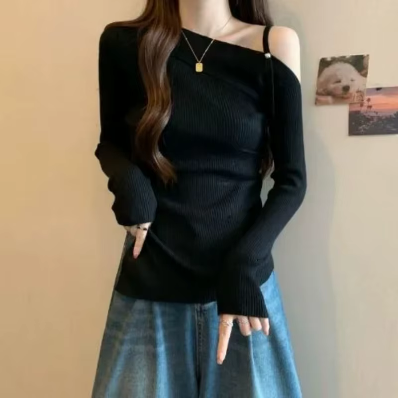 Pull à col incliné pour femmes