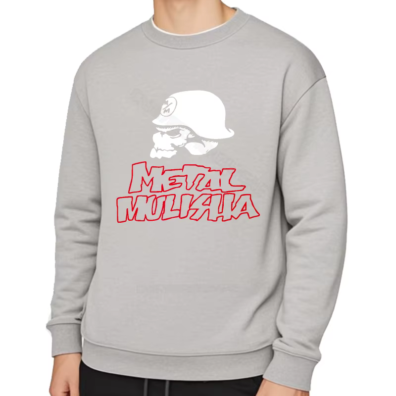 Sweat-shirt à col rond pour hommes, respirant, crâne avec casque, Mulisha en métal, confortable, Vintage, Hip-hop, décontracté, Vintage
