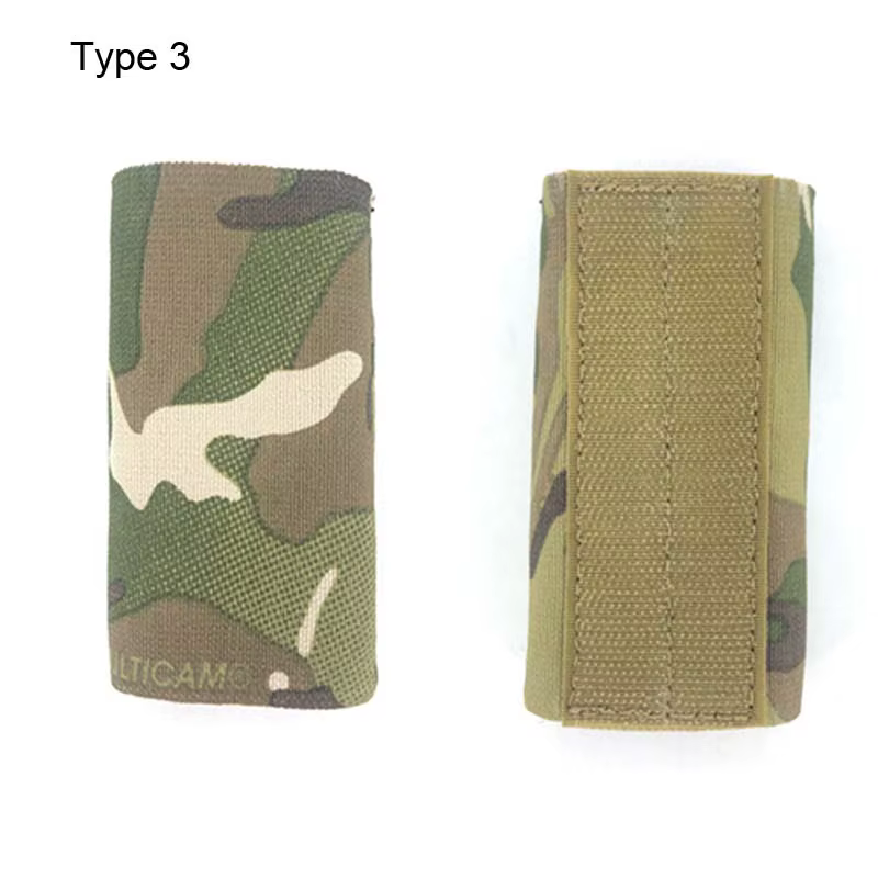 Pochette élastique tactique pour gilet et ceinture, porte-plaques pour harnais de poitrine, support de rangement sécurisé 2'*3' à scratch