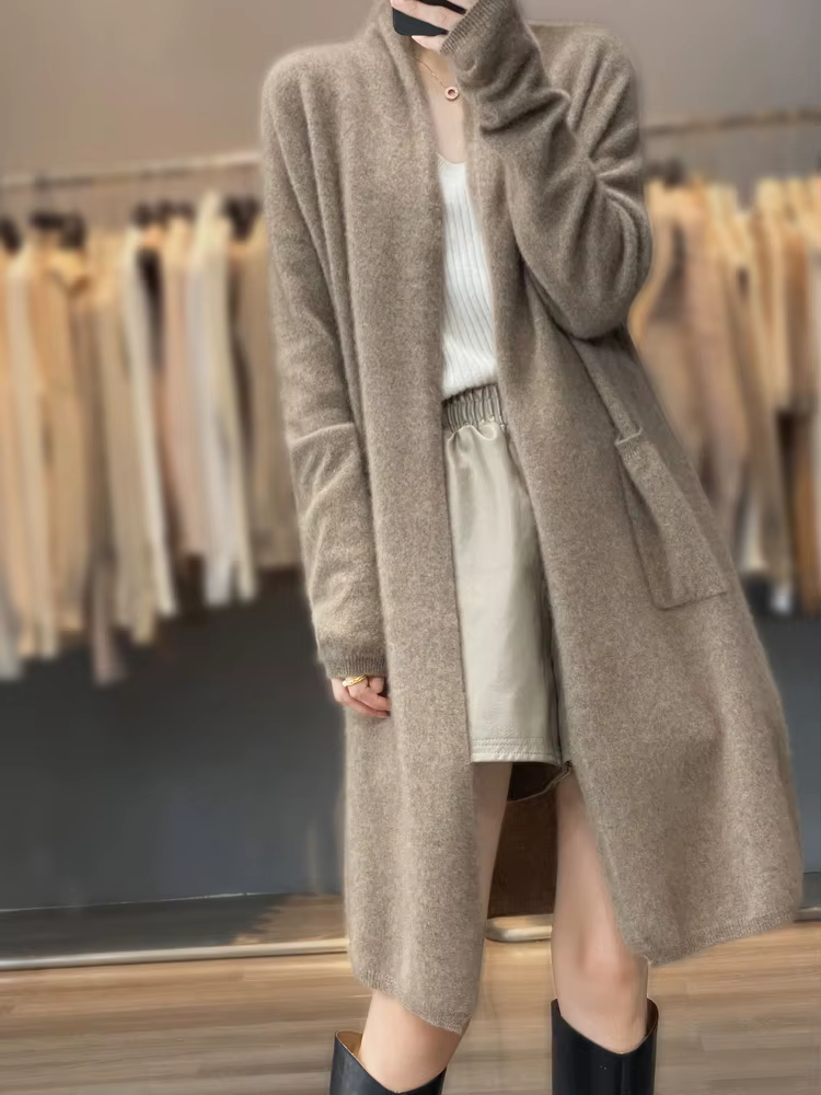 Cardigan en laine mérinos 100% pour femme