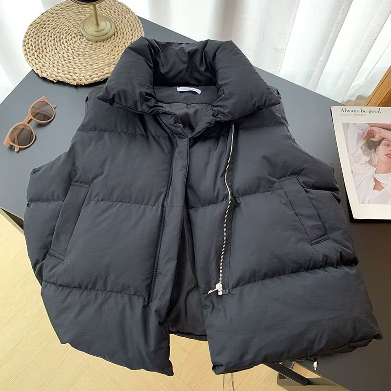 2025 vers le bas coton gilet femmes automne hiver court ample