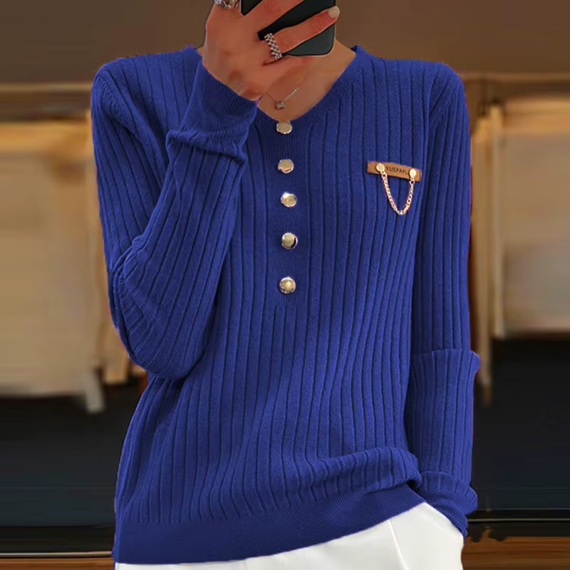 Pull en tricot à manches longues pour femme