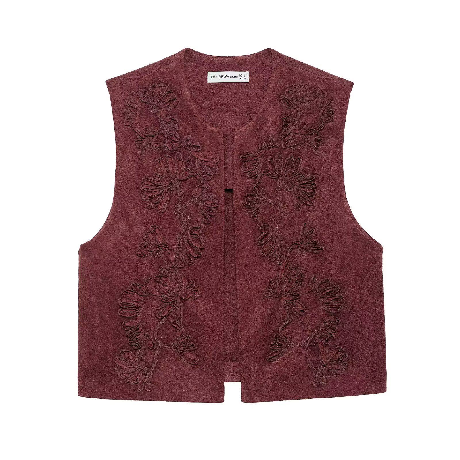 Été élégant femmes col rond broderie Design Vintage gilet haut femme solide sans manches décontracté Style de rue