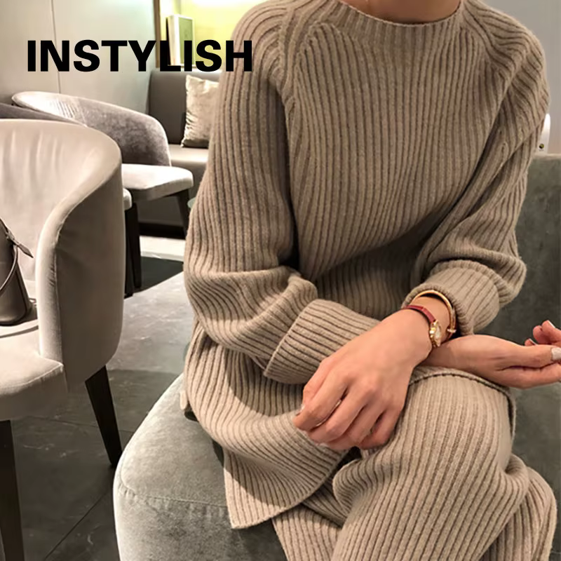 Ensemble pull deux pièces élégant pour femme