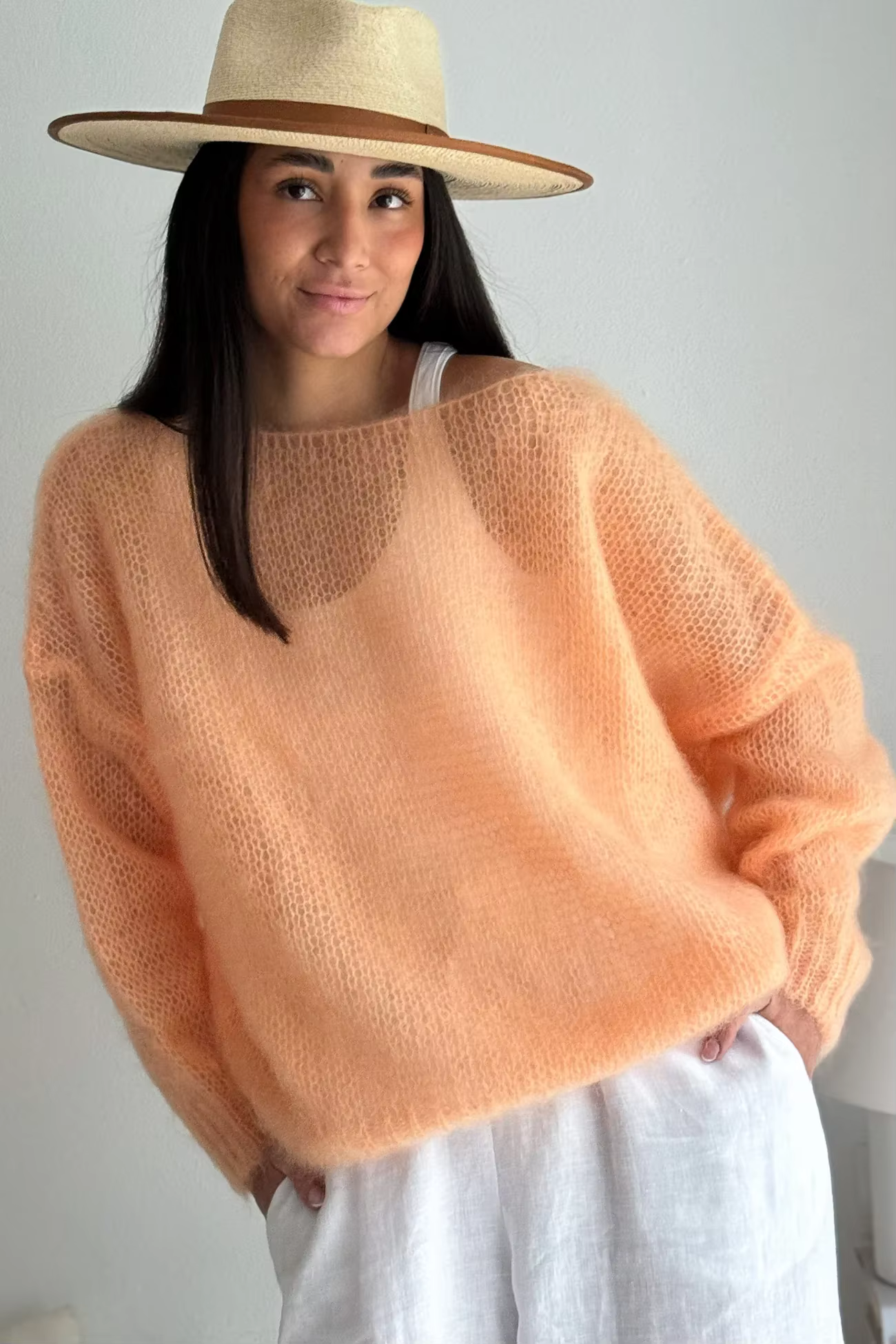 Pull bleu ciel décontracté pour femmes, épaules dénudées, confortable et élégant pour automne et hiver