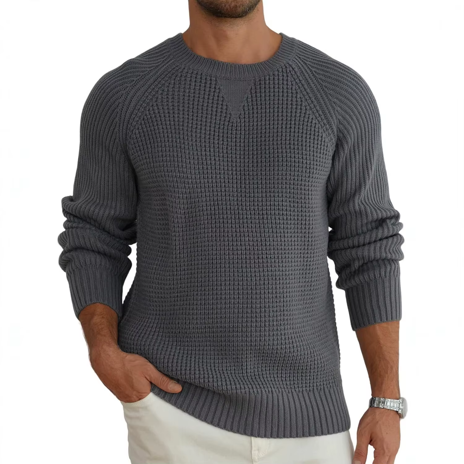 Pull en maille haut de gamme pour homme 2026 – Nouveau modèle rétro pour le quotidien