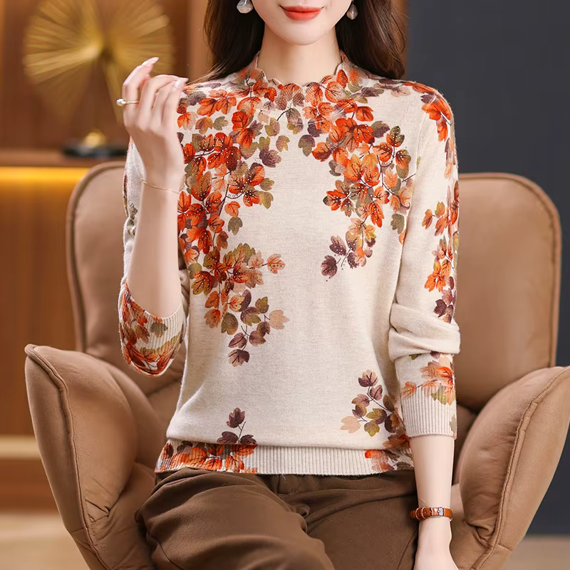 Chandails à imprimé Floral pour femmes
