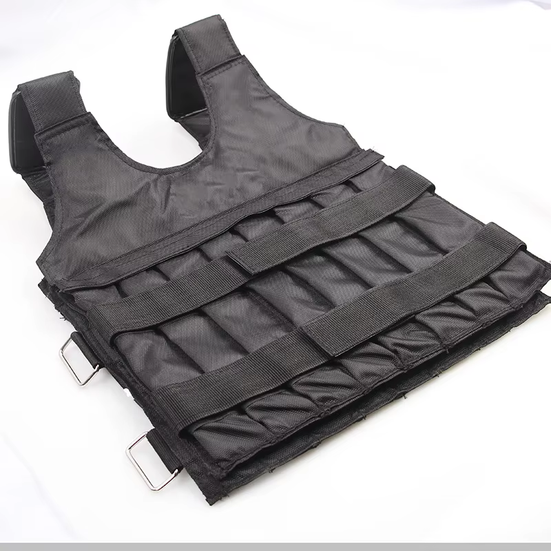 Gilet d'entraînement réglable pour la course et le fitness, en acier, sans poids, pour la gym