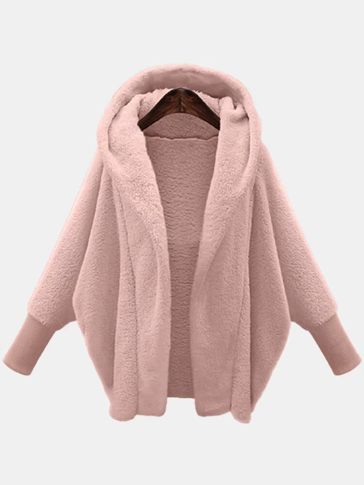 Veste cardigan monochrome à capuche Smile pour femme