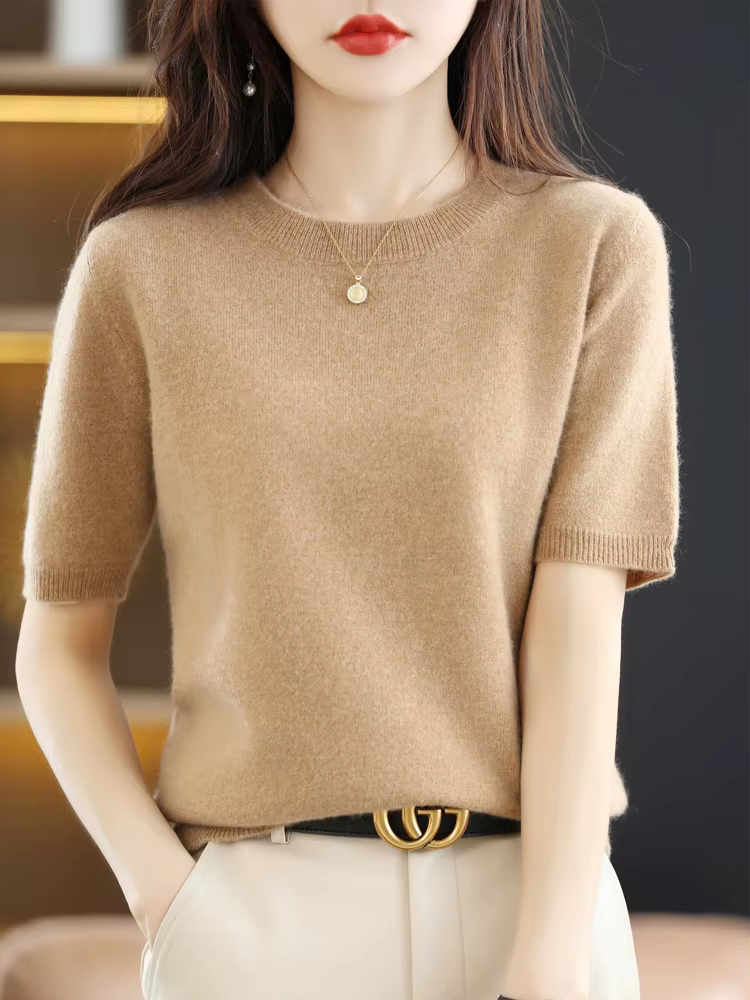 Pull en laine mérinos et polyester pour femmes, coupe ample, style décontracté, automne hiver, confortable et élégant, parfait pour le bureau ou pour se blottir à la maison