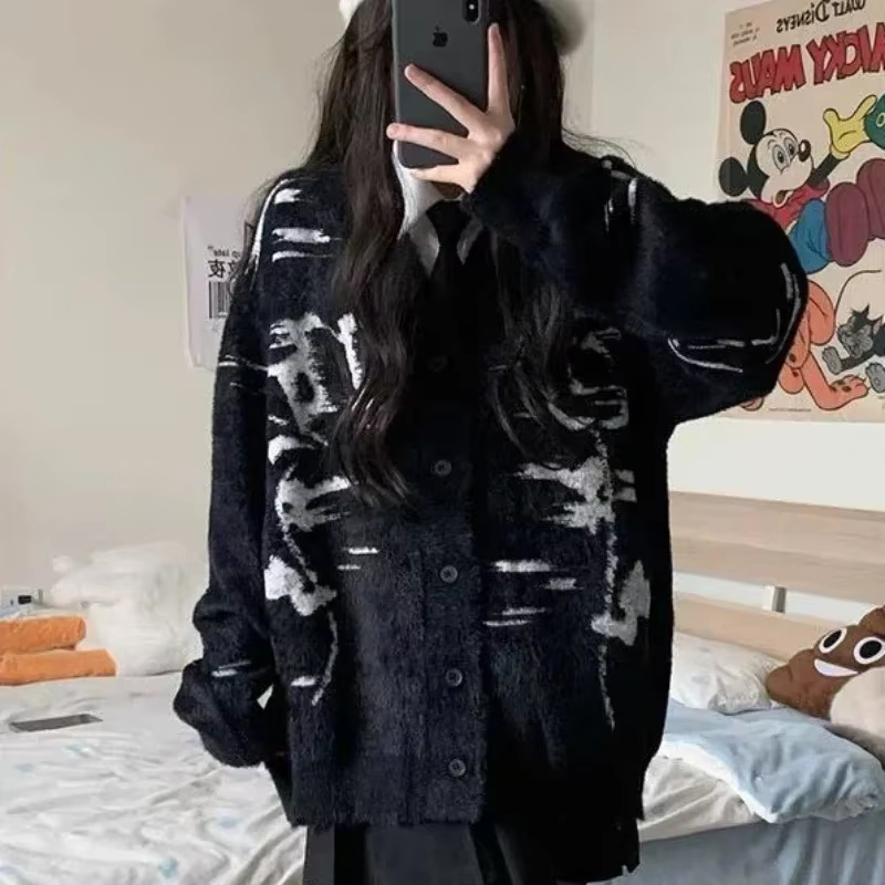 Pull en jersey de coton et polyester pour femme, cardigan à col en V avec boutons, élégant et doux pour les journées d'automne et d'hiver, occasionnels et cadeaux pour femmes