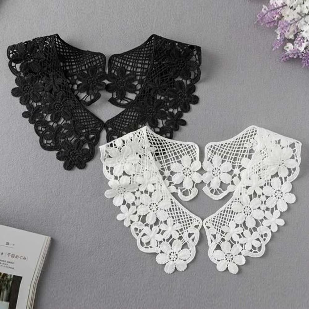 Faux col de chemise pour femme, col amovible, accessoires de couture de vêtements, tissu en dentelle, bricolage