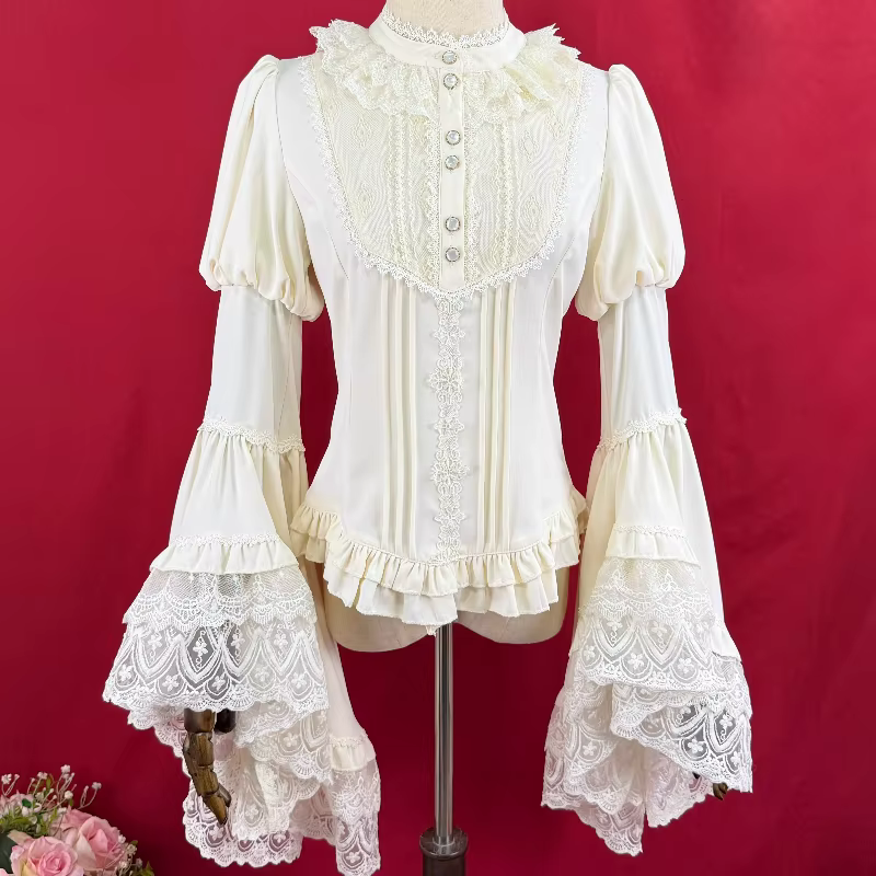 Chemisier victorien vintage Lolita pour femme