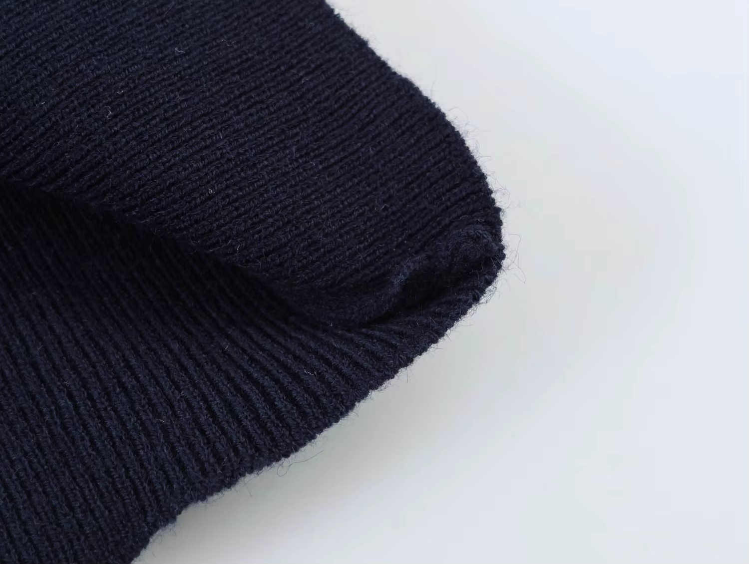 Pull en tricot à col français à manches courtes pour femme