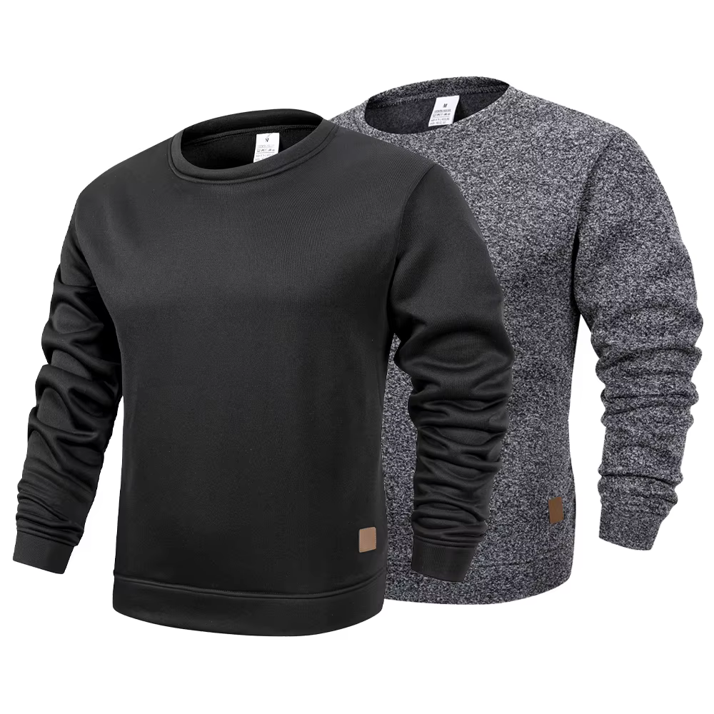 Sweat-shirt à col rond pour hommes, couleur unie, ample, décontracté, mode, chaud, manches longues, à capuche, vêtements pour hommes, nouvelle collection