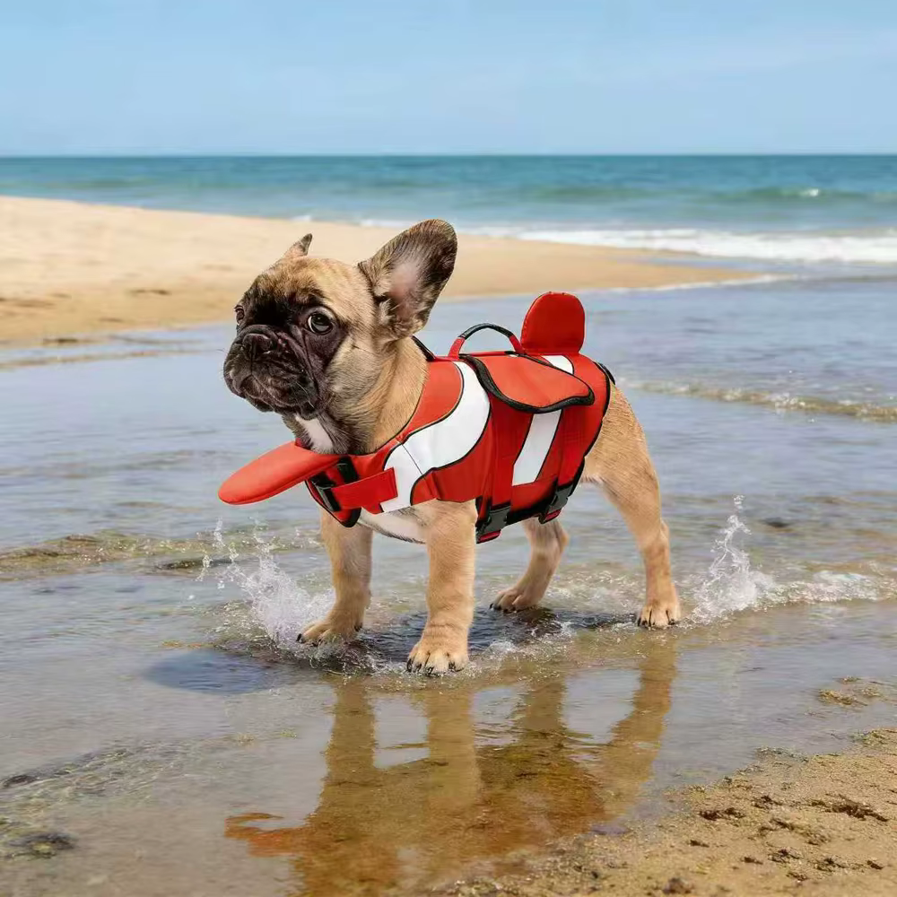 Gilet de sauvetage pour chiens avec protège-menton, maillot de bain respirant pour animaux de compagnie, gilet de flottabilité réglable pour la natation et la navigation des chiens