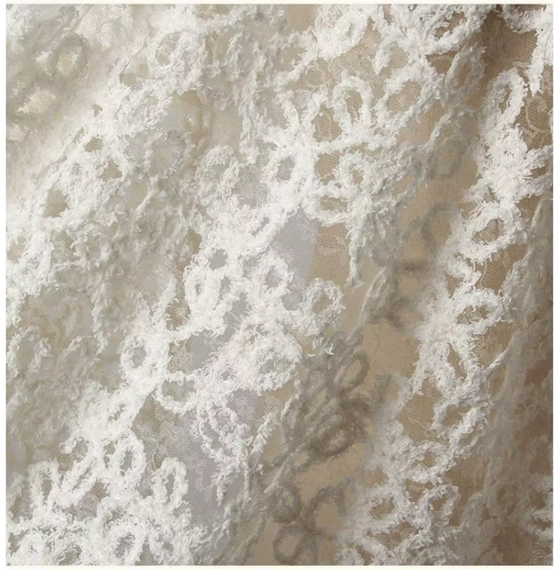 SeAbropérer ed Vine Mesh 3D Brodé Tissu, Mode Créative, Designer