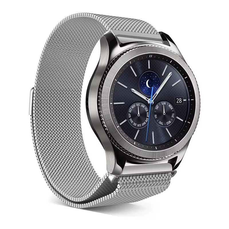Bracelets de montre à boucle milanaise en maille, pour Galaxy Watch 3 4 5, 16mm, 18mm, 20mm, 22mm, 4 couleurs, fermeture magnétique