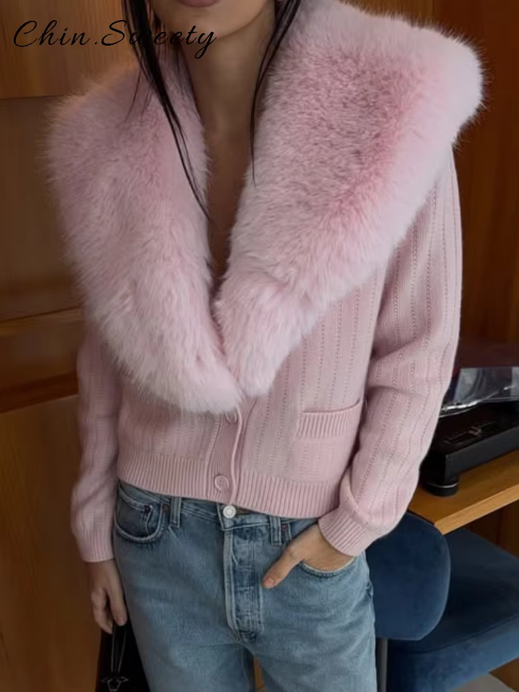 Cardigan court en tricot Chic pour femme