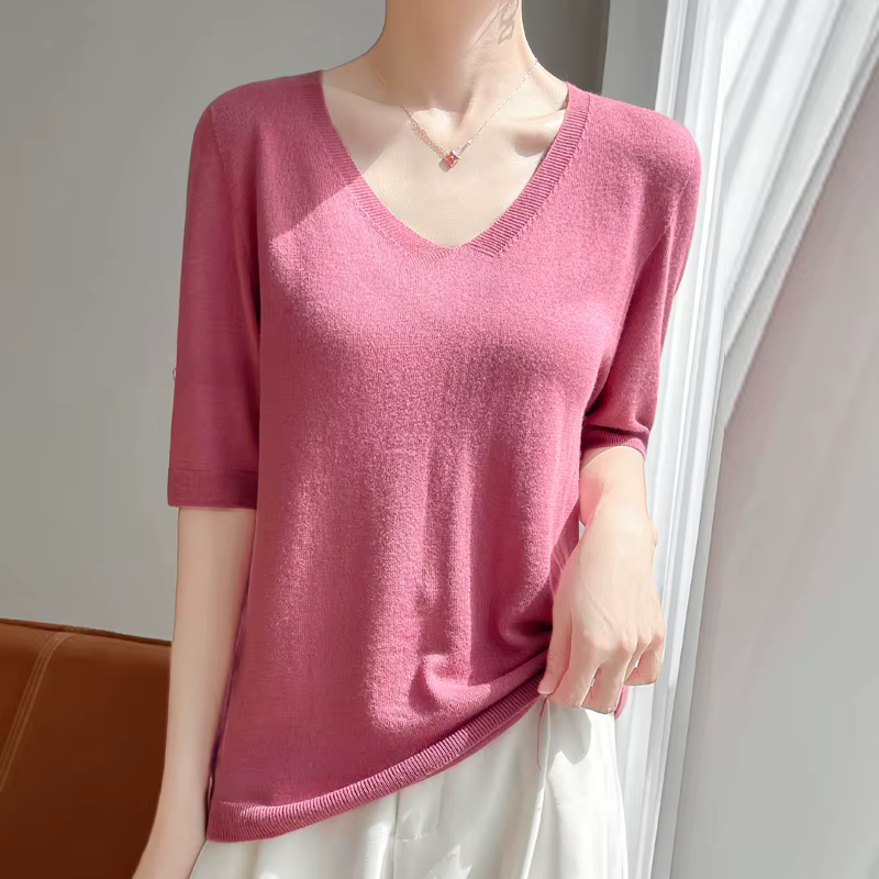 Pull tricoté 100% laine mérinos pour femmes