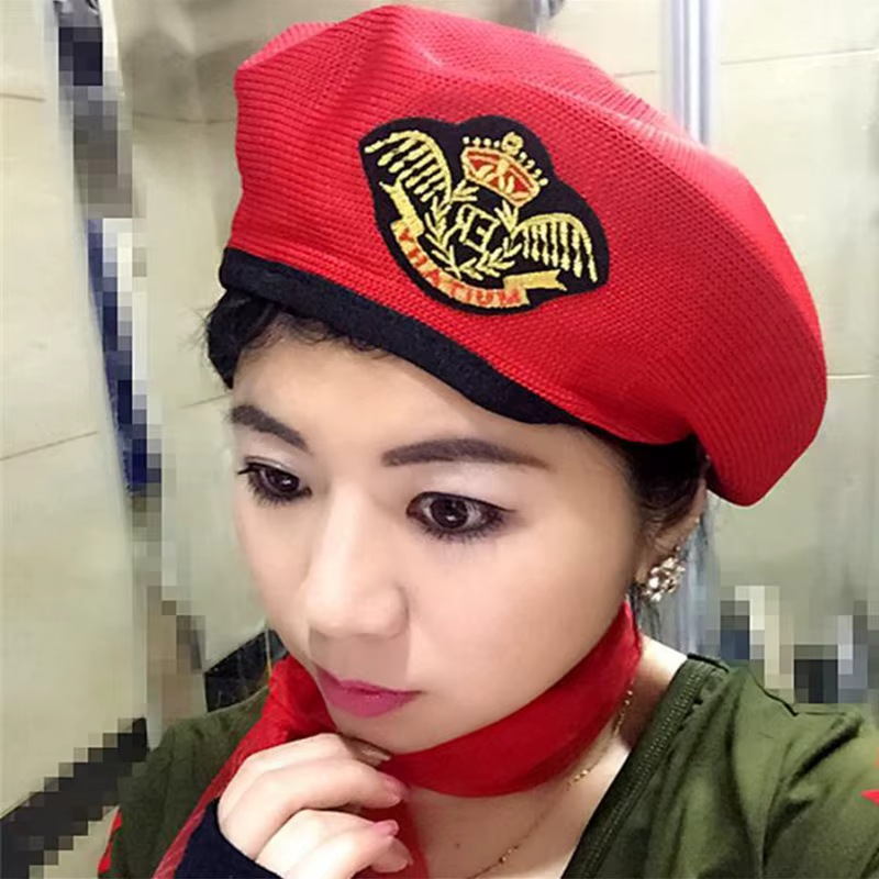 Chapeaux de Cosplay pour Spectacles de Danse Marin, Bérets, Chapeaux de Marin à Emblème Étoile, Casquettes Militaires Trilby pour Enfants, Adultes, Hommes et Femmes