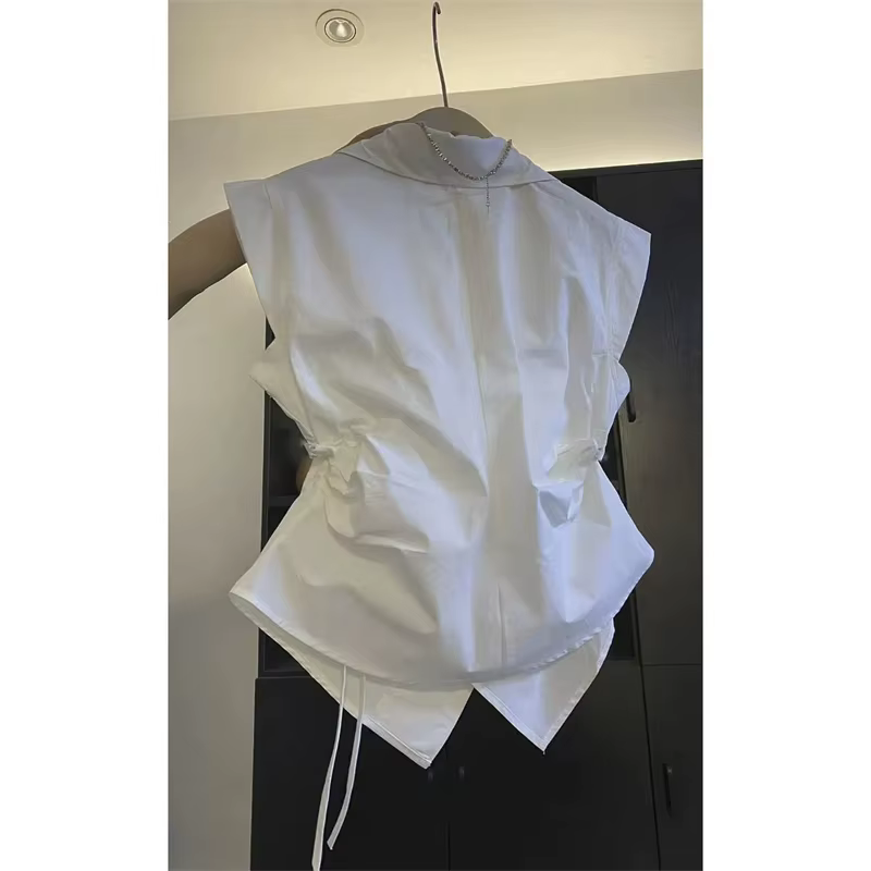Gilet pour femme Printemps Automne 2026 sans manches col polo
