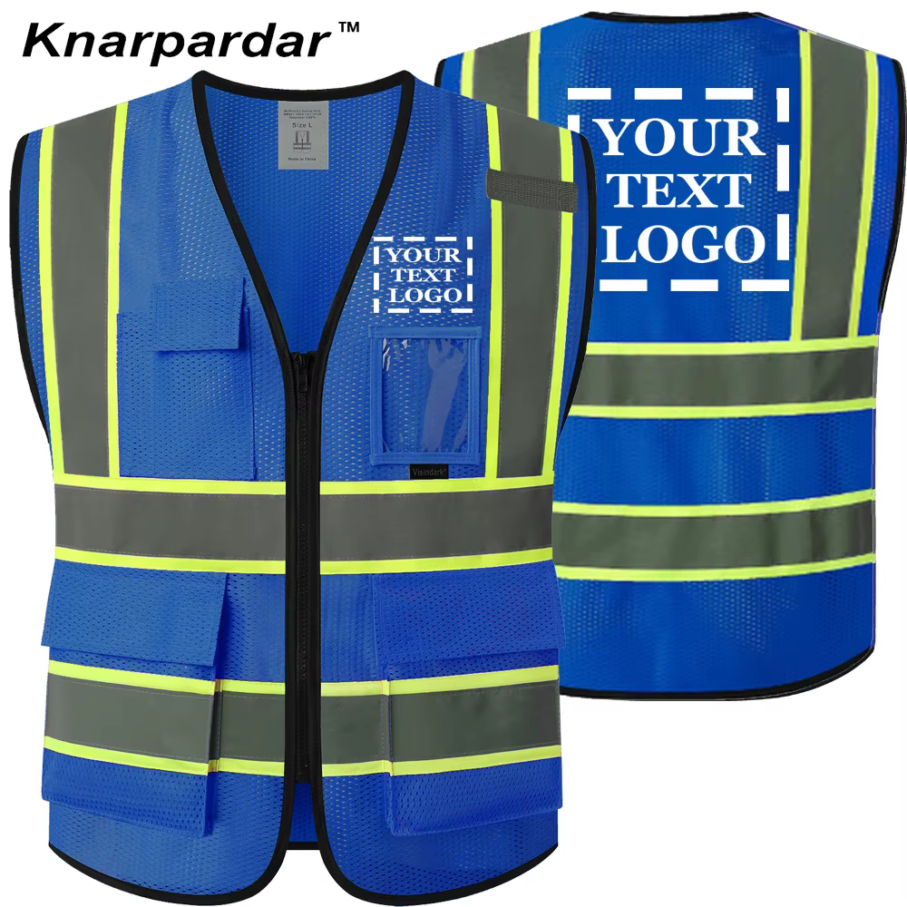 Gilet de travail noir et rose personnalisable avec votre logo – Veste de travail, vêtements de travail avec logo d'entreprise, gilet de chantier extérieur