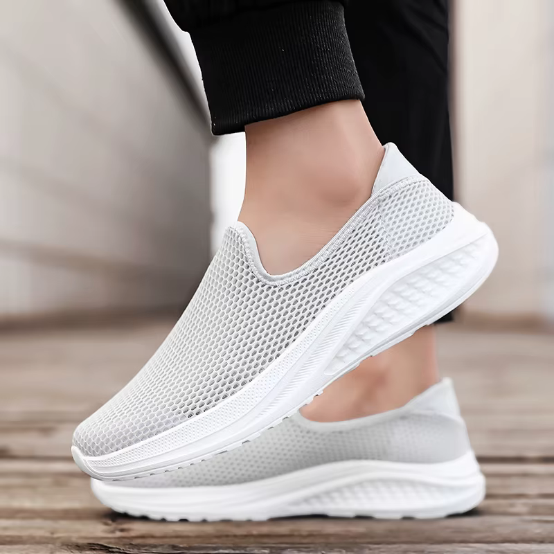 Baskets en maille pour hommes, chaussures de marche décontractées, souples et respirantes, chaussures de course, confortables et légères, mocassins