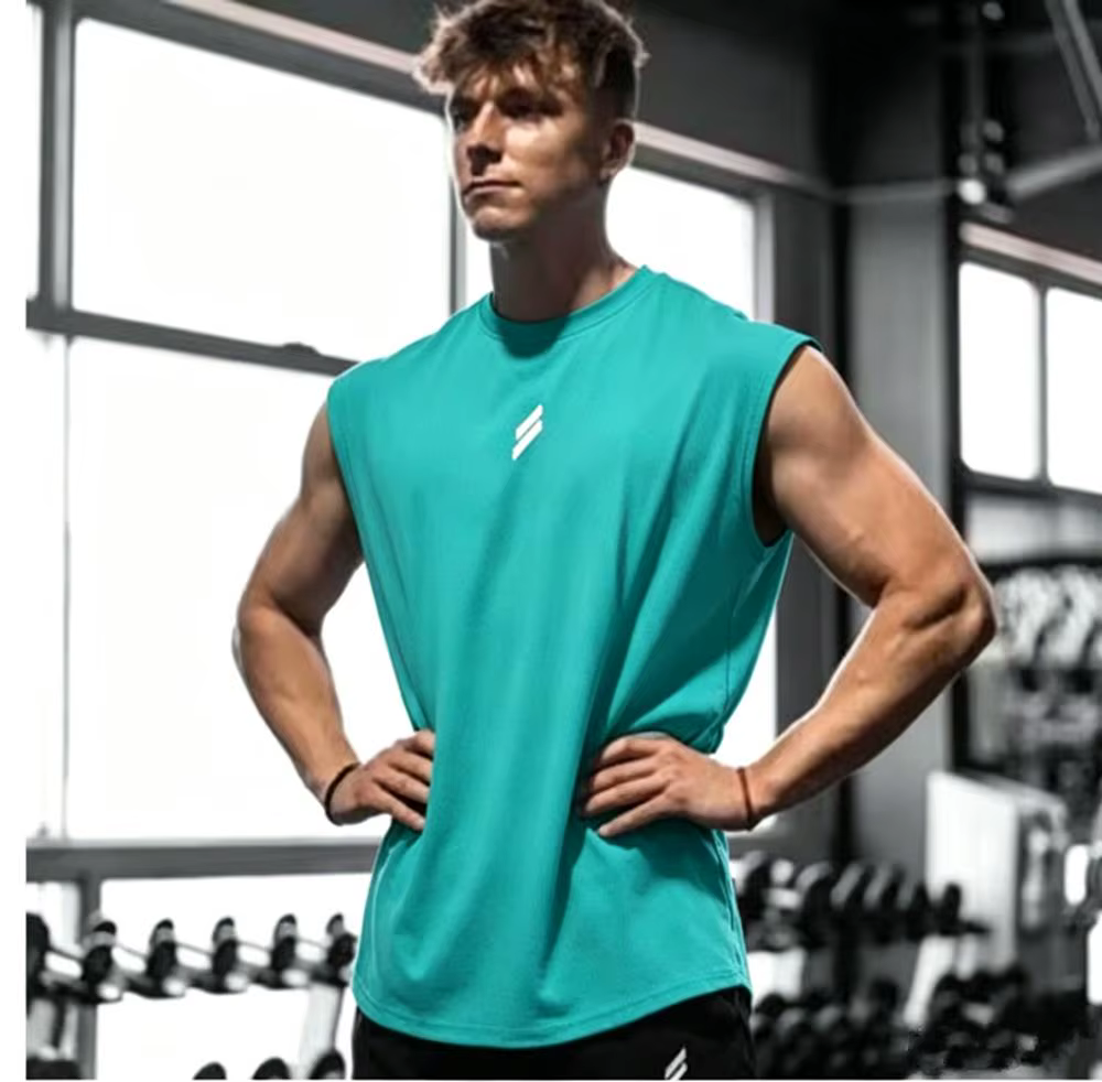 Chemises de sport sans manches pour hommes, pour la salle de sport, la course à pied, gilets en tissu respirant à séchage rapide, gilets d'entraînement amples et respirants