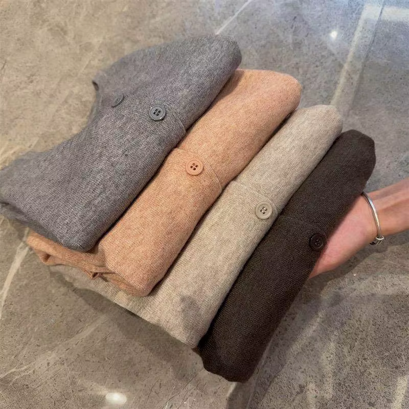 Cardigan en tricot décontracté pour femme, polyester 100%, couleurs gris kaki rose noir, tailles S M L' XL, pour automne hiver et occasions spéciales