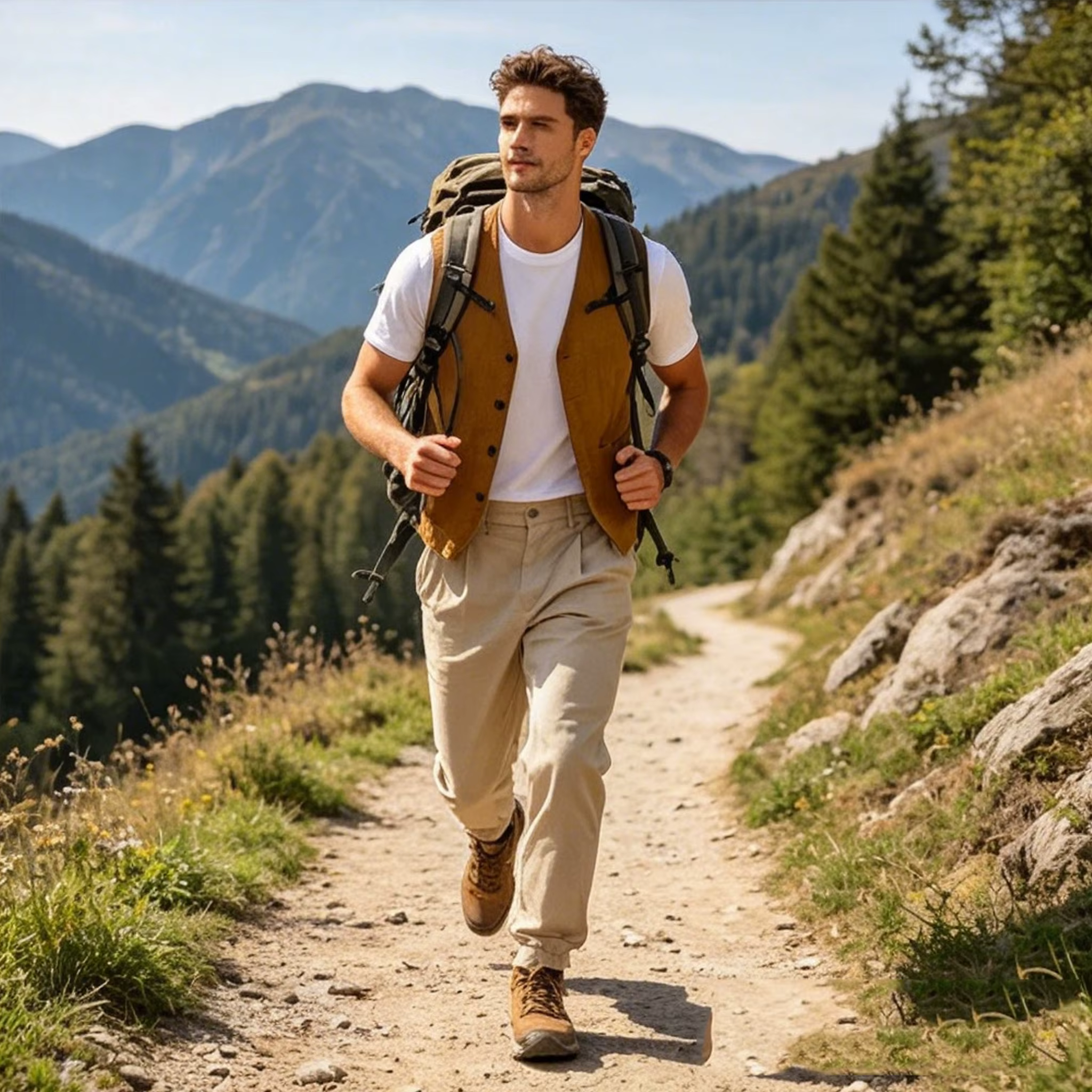 Gilet décontracté en lin pour hommes, col en v, sans manches, léger, respirant, couleur unie, à boutons, pour les vacances quotidiennes