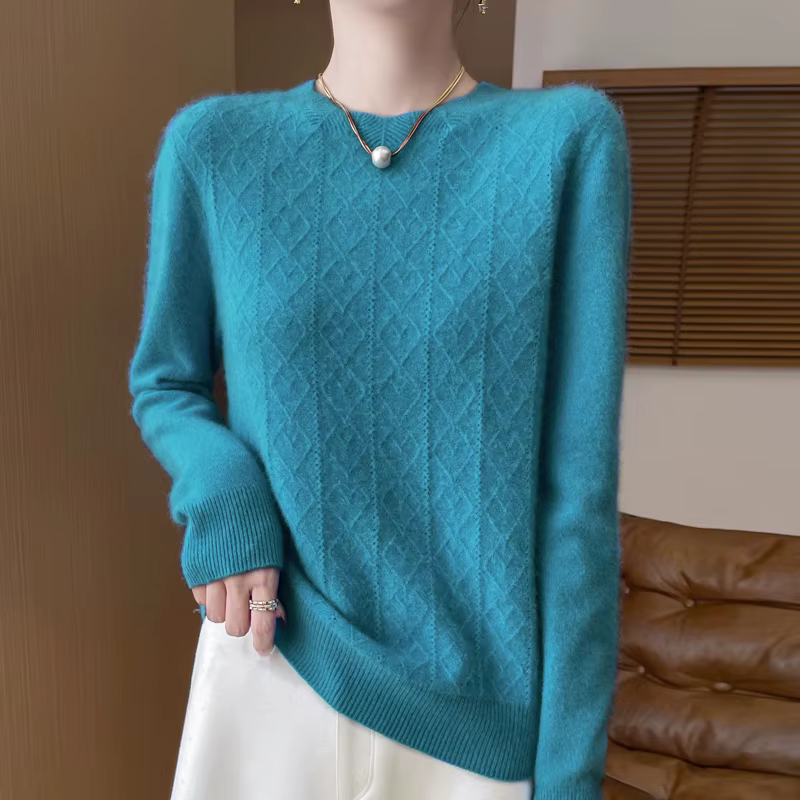 Pull en cachemire monochrome pour femme