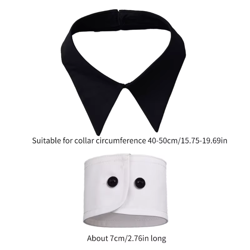 Faux col pour filles, manchettes simples pour femmes, décorations jupe pull, manchettes blanches pour femmes, fournitures