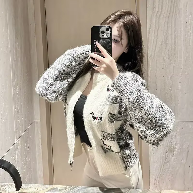 Cardigan pour femmes printemps automne tricoté pull femme veste d'extérieur col rond vêtements de sport ventes coréen Streetwear chaud