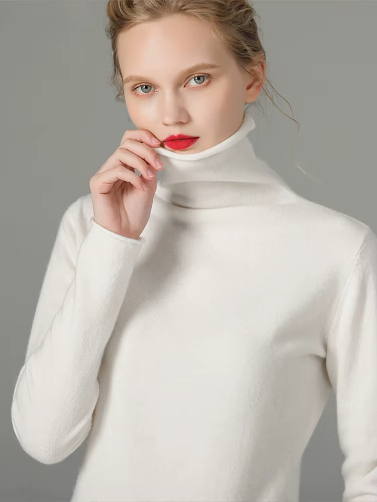 Pulls Col Roulé Femme 2026 Automne Hiver – Chandail Tricoté à Manches Longues Doux