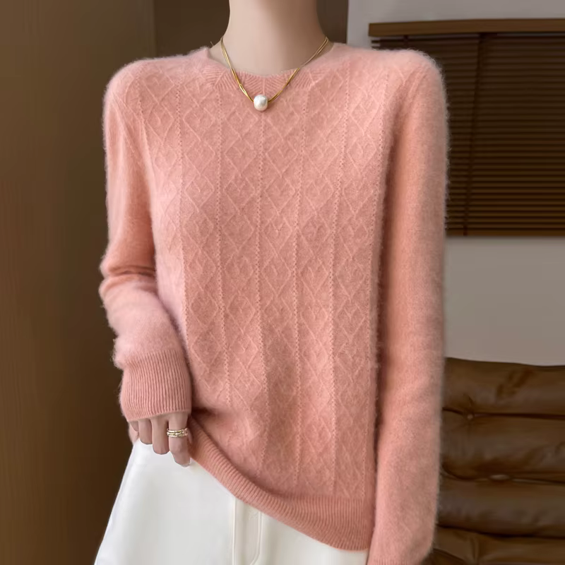 Pull en cachemire monochrome pour femme