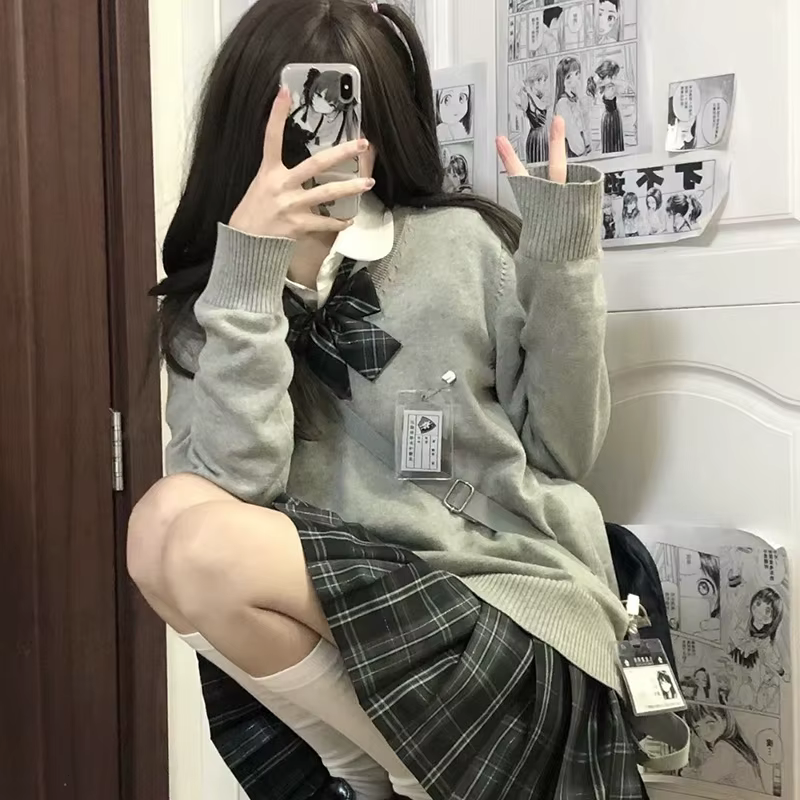 Pull en tricot fin à col en V pour femmes