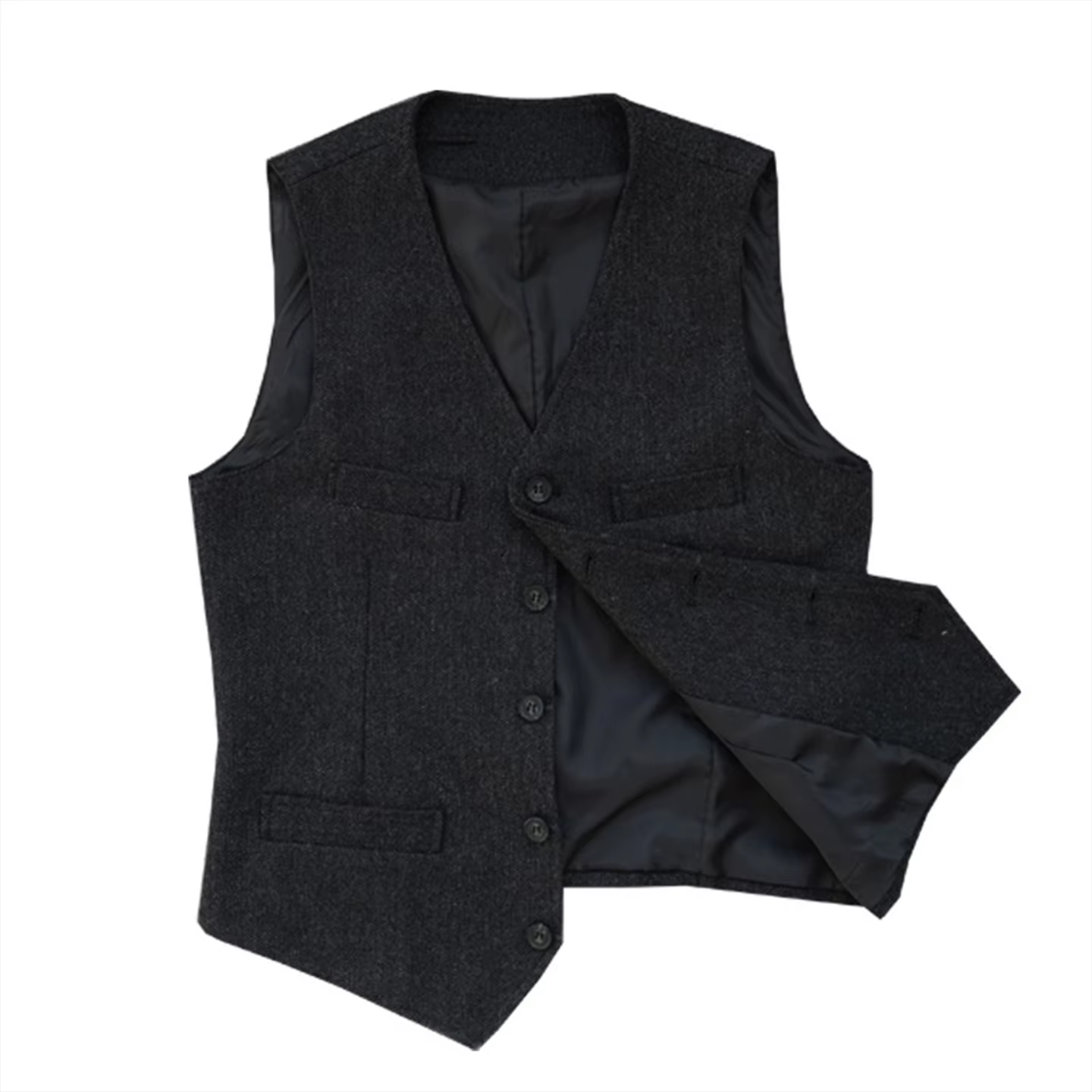 Gilet à chevrons en laine décontracté, gilet intérieur rétro britannique pour hommes de grande taille, nouveau Style d'automne et d'hiver