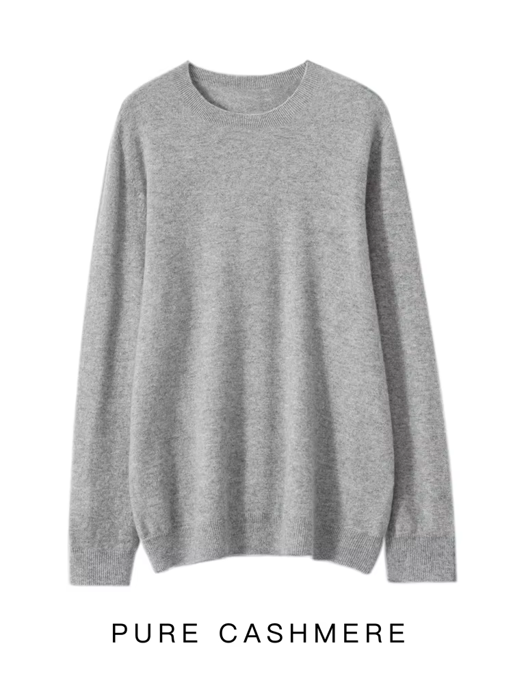 Hommes 100% laine mérinos pull basique col rond