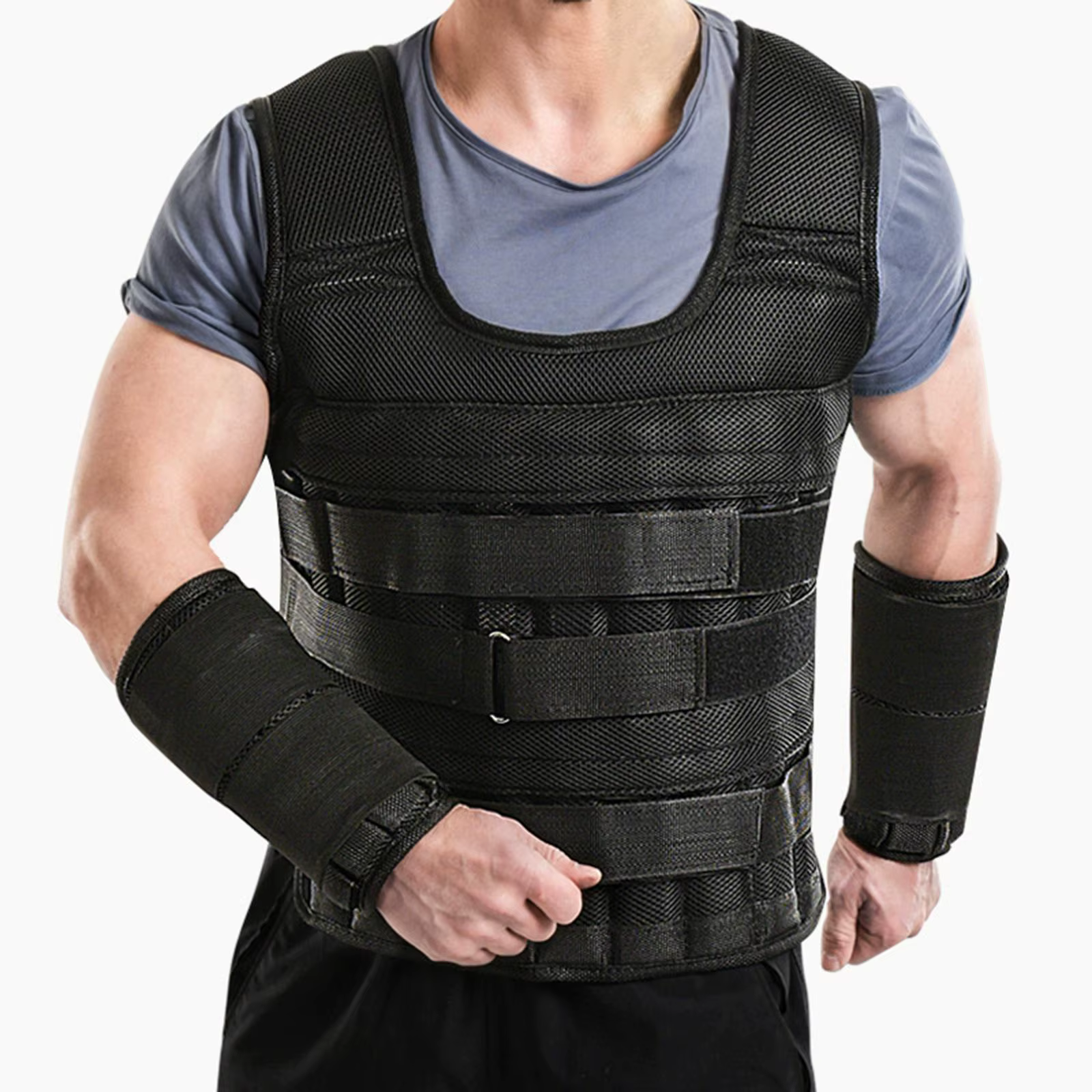 Gilet lesté, bracelet lesté, gilet de poids pour la course et la marche