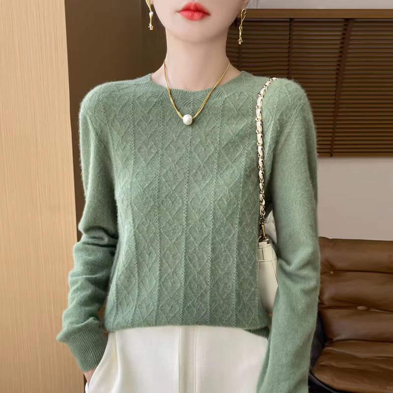 Pull en cachemire monochrome pour femme