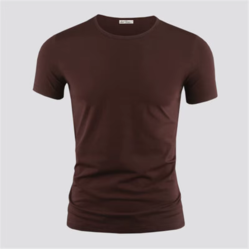 2026 hommes T-Shirt couleur Pure col en V à manches courtes hauts T-Shirts hommes T-Shirt collants noirs homme T-Shirts Fitness pour vêtements masculins