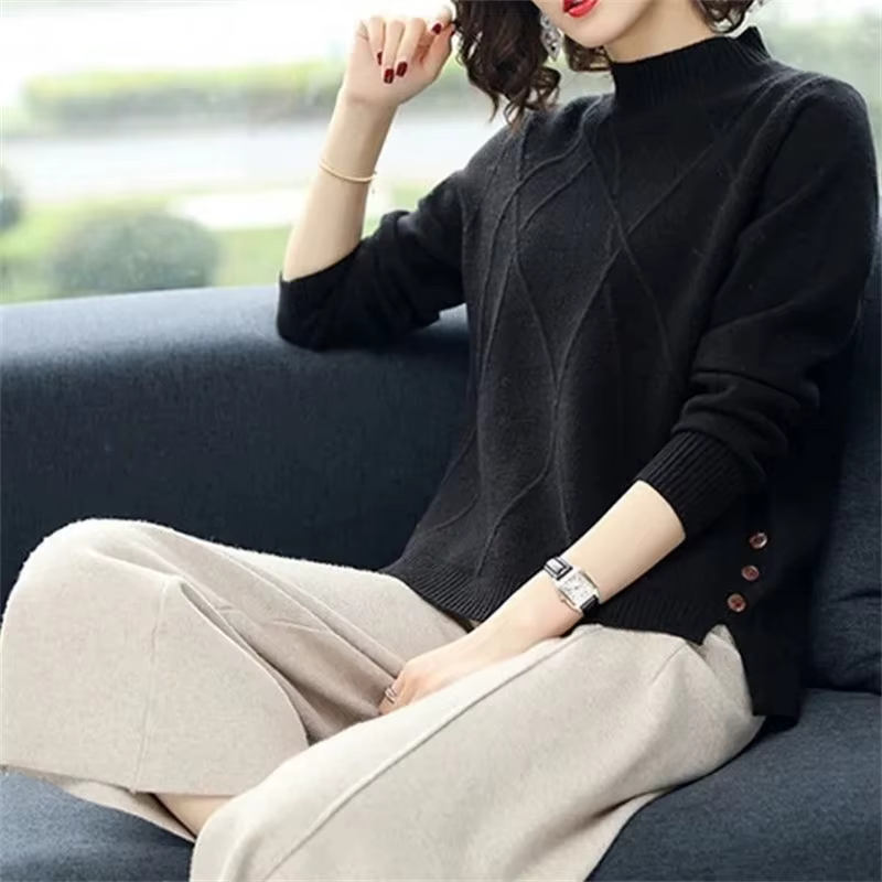 Pull à col roulé pour femme