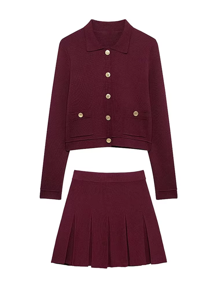 Pull à boutonnage simple doré pour femme