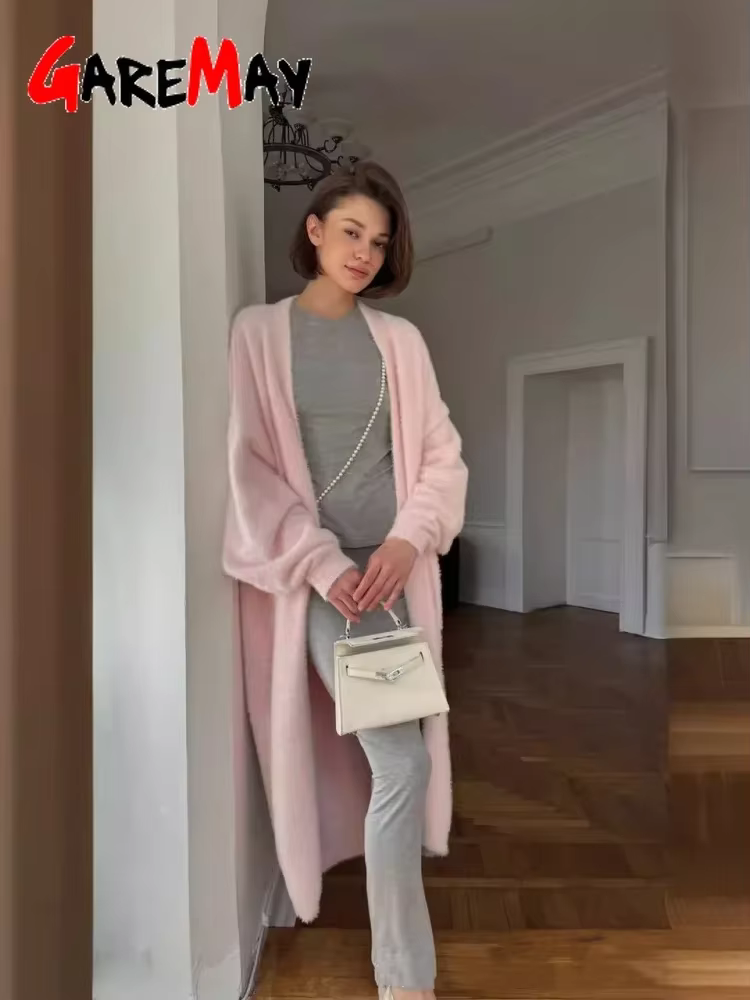 Cardigan long surdimensionné pour femme